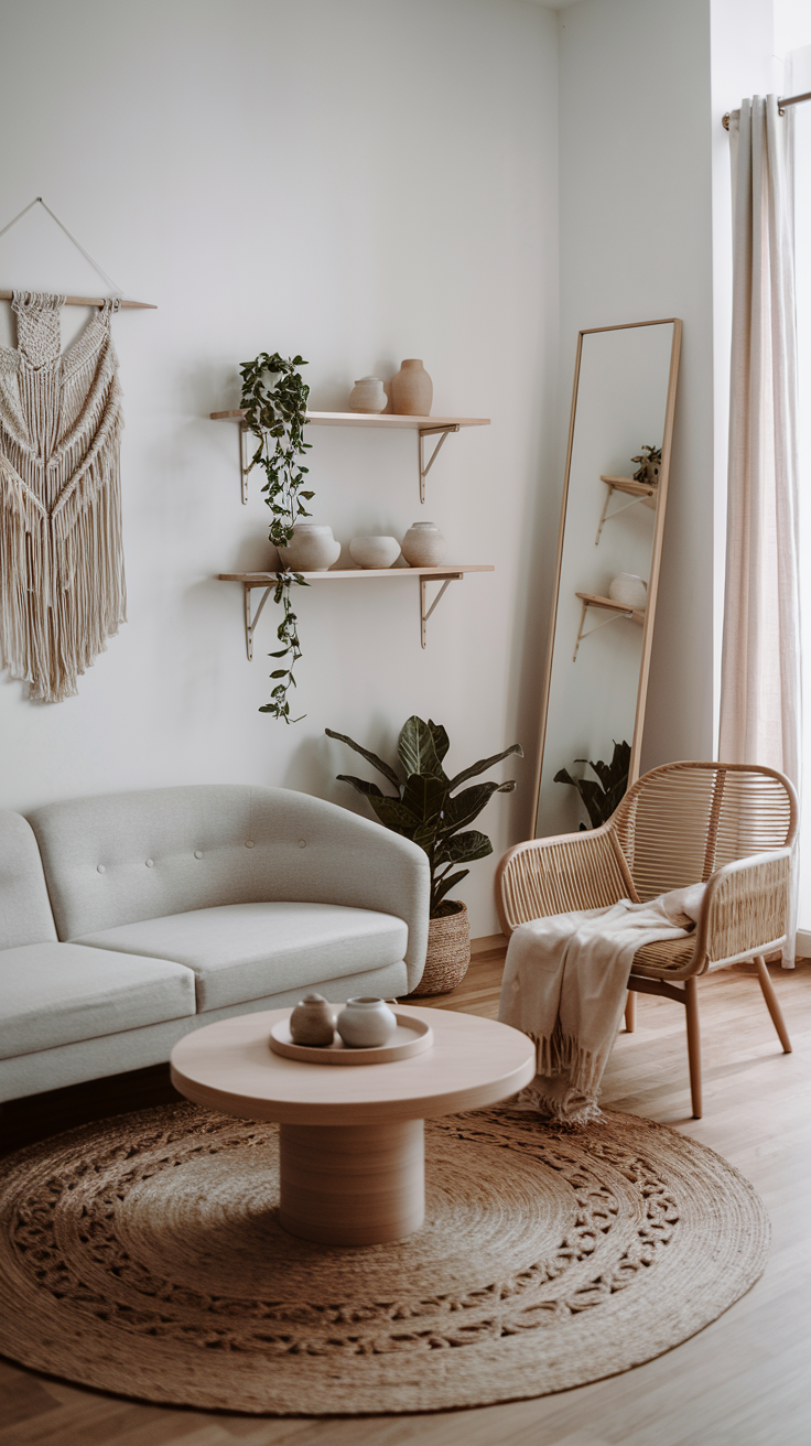 14 Minimal Boho Living Rooms That Perfectly Balance Calm and Character ...