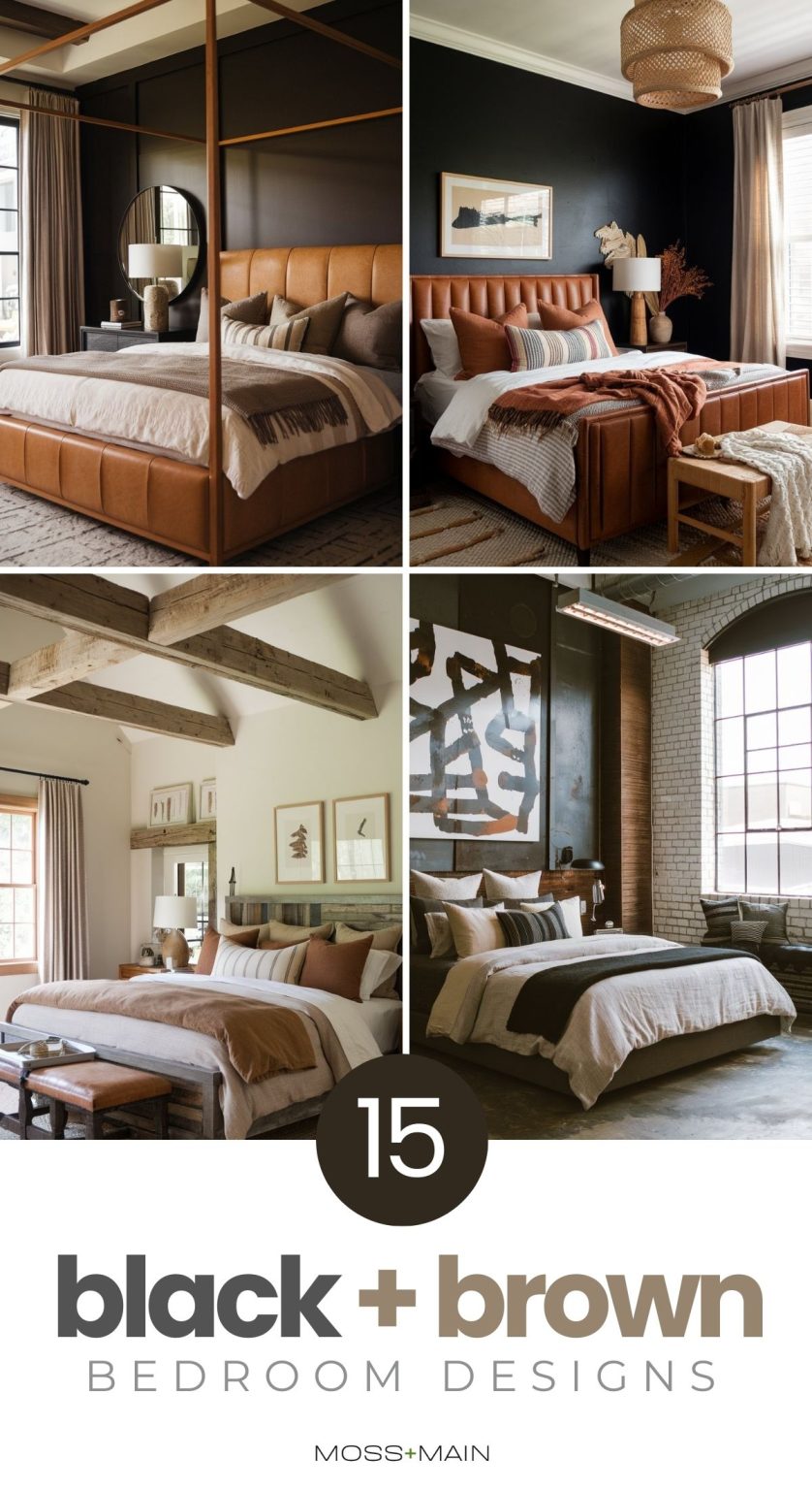 21 Black And Brown Bedroom Designs: the Ultimate Power Couple - Moss & Main