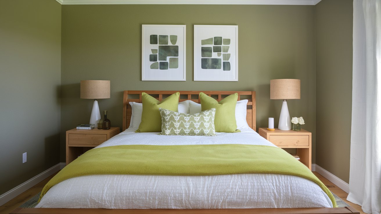 Gorgeous green bedroom ideas in olive green, sage green, soft green and bright greens.