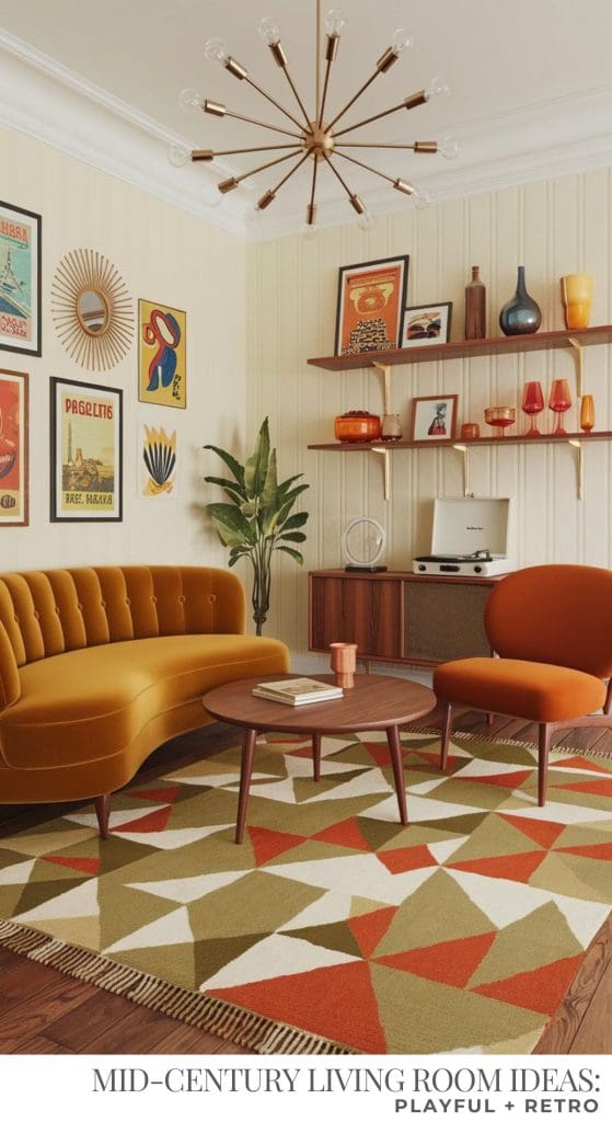 Mid Century Living Room Ideas & Decor Tips - Moss & Main